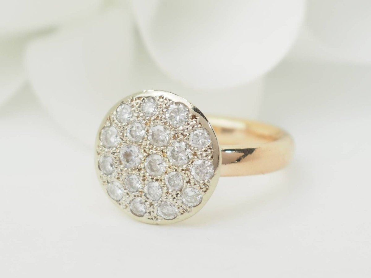 Bague en or jaune et diamants - Castafiore