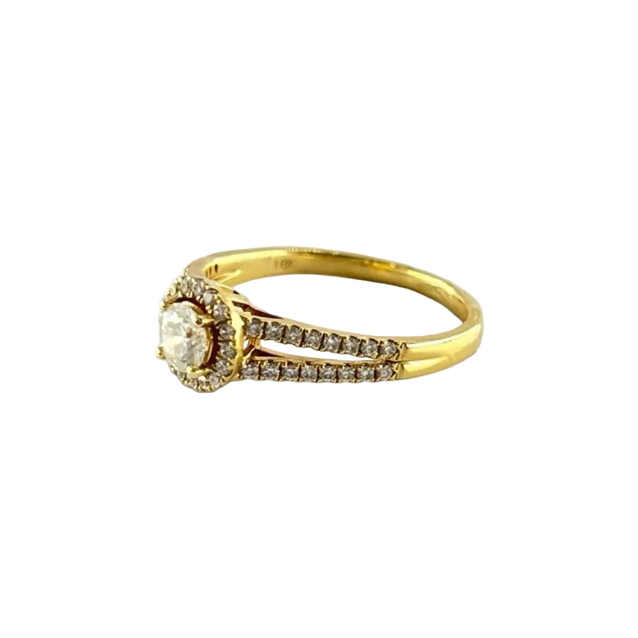 Bague en or jaune et diamants - Castafiore