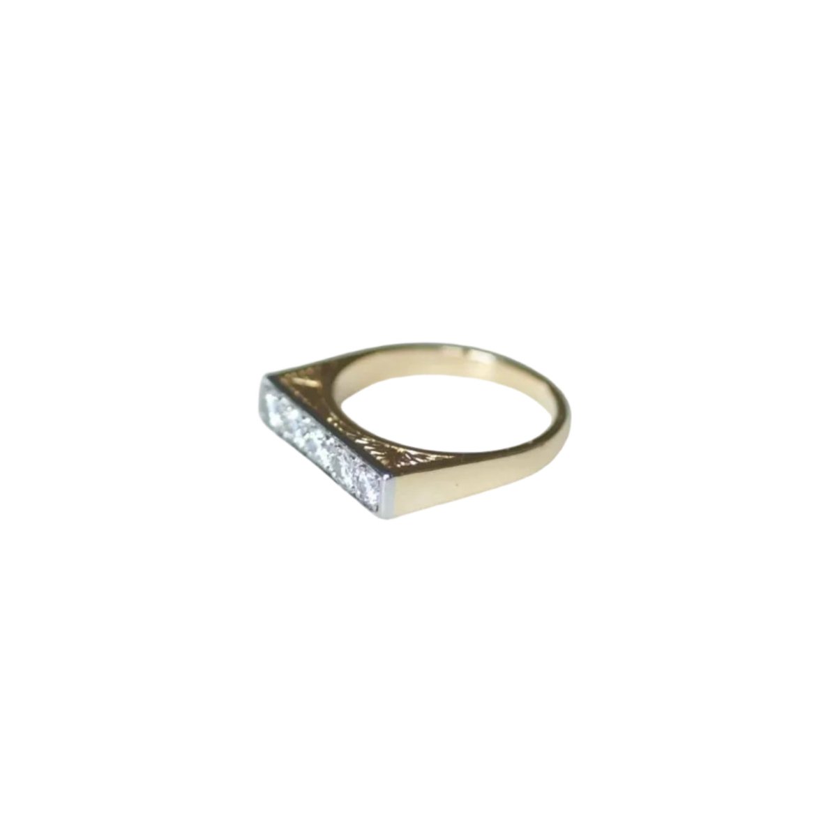 Bague en or jaune et diamants - Castafiore