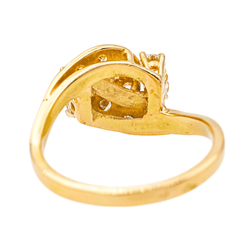 Bague en or jaune et diamants - Castafiore