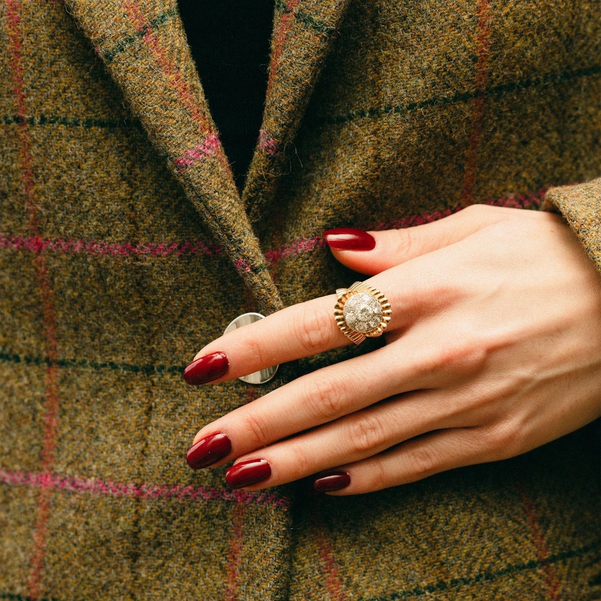 Bague en or jaune et diamants - Castafiore