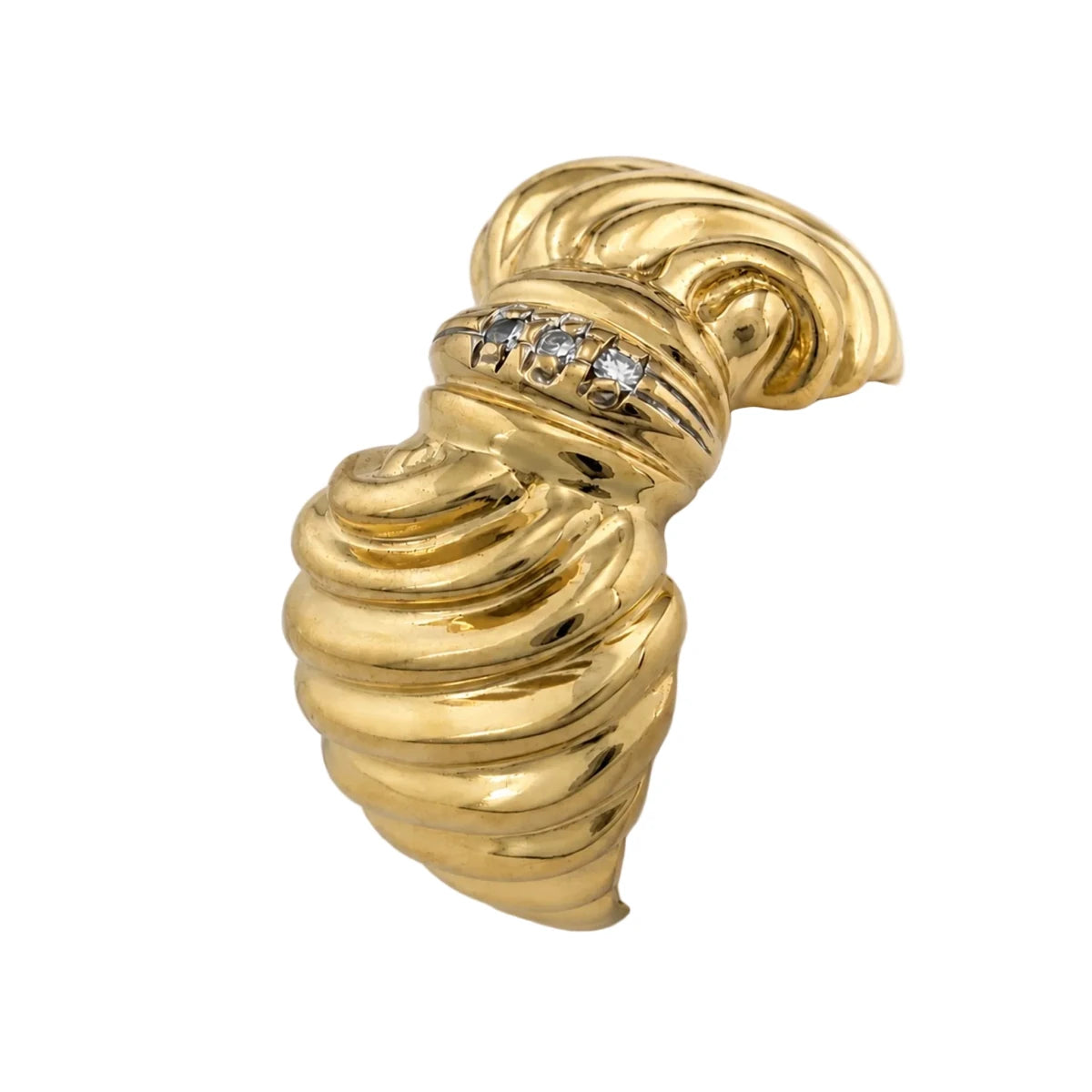 Bague en or jaune et diamants - Castafiore