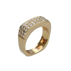 Bague en or jaune et diamants - Castafiore