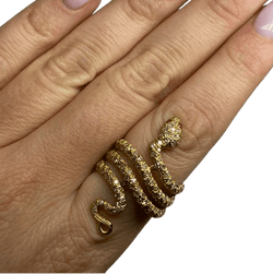 Bague en or jaune et diamants - Castafiore