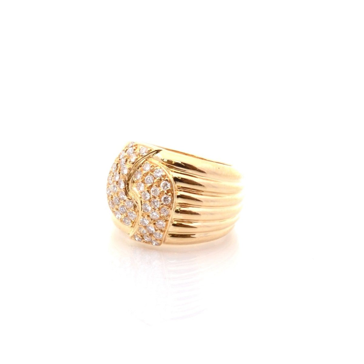 Bague en or jaune et diamants - Castafiore