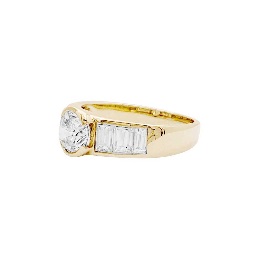 Bague en or jaune et diamants - Castafiore