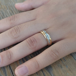 Bague en or jaune et diamants - Castafiore