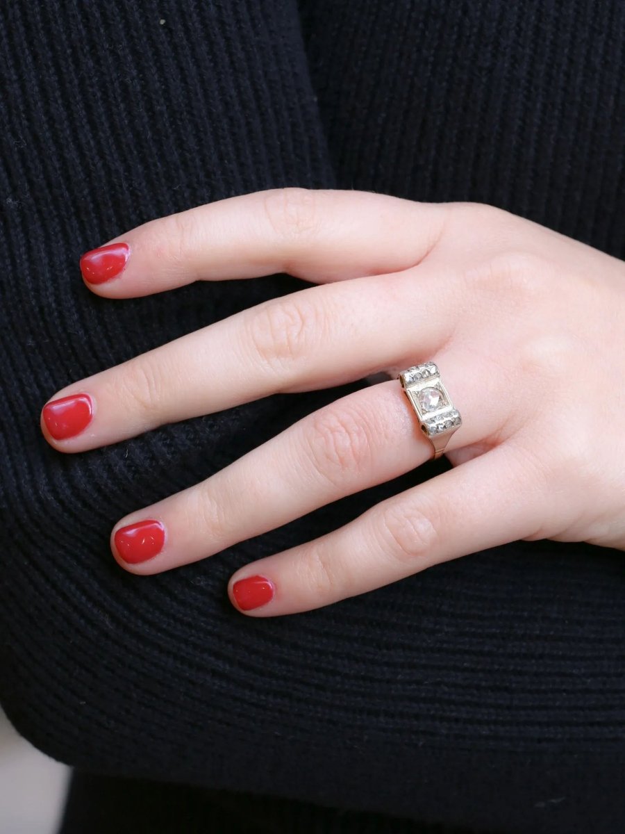 Bague en or jaune et diamants - Castafiore