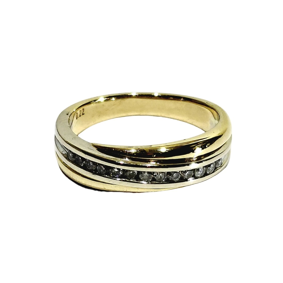 Bague en or jaune et diamants - Castafiore
