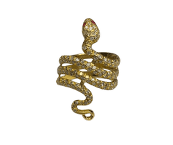 Bague en or jaune et diamants - Castafiore