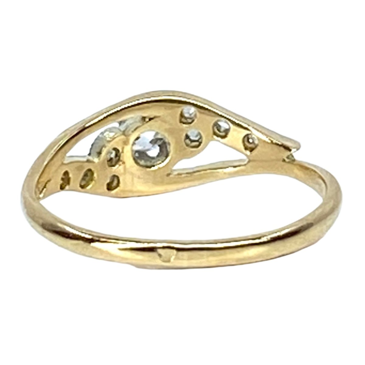 Bague en or jaune et diamants - Castafiore