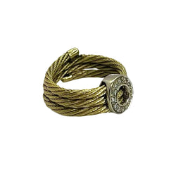 Bague en or jaune et diamants - Castafiore