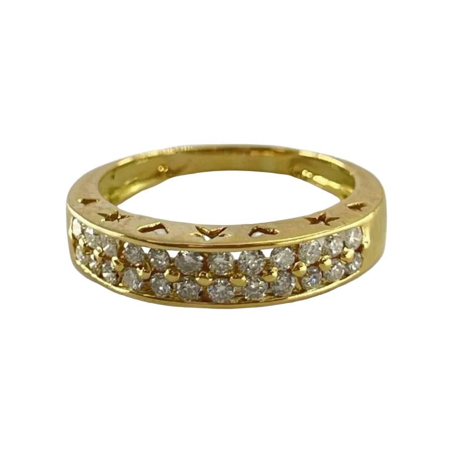 Bague en or jaune et diamants - Castafiore