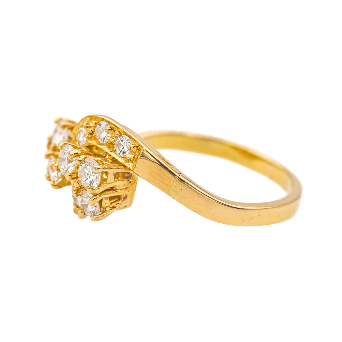 Bague en or jaune et diamants - Castafiore