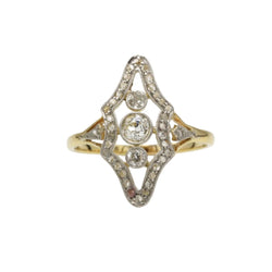 Bague en or jaune et diamants - Castafiore