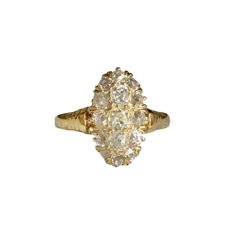 Bague en or jaune et diamants - Castafiore
