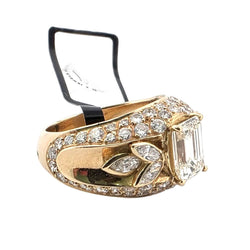 Bague en or jaune et diamants - Castafiore
