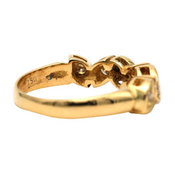 Bague en or jaune et diamants - Castafiore