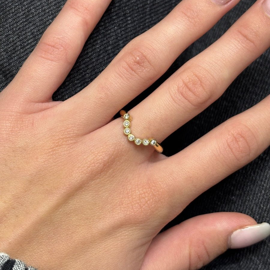 Bague en or jaune et diamants - Castafiore