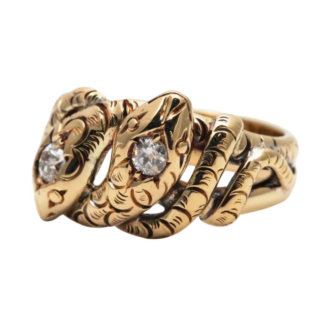 Bague en or jaune et diamants - Castafiore