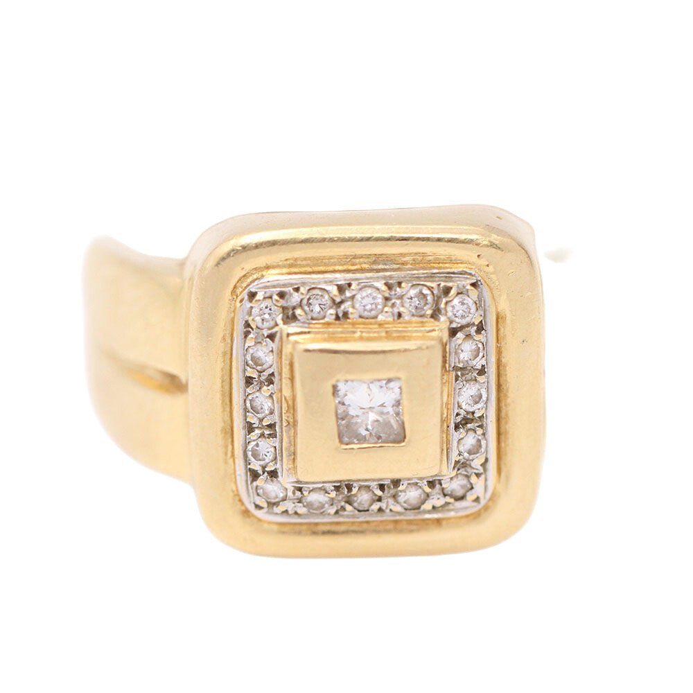 Bague en or jaune et diamants - Castafiore