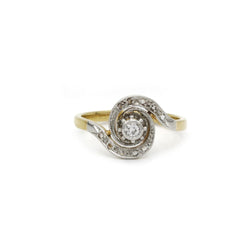Bague en or jaune et diamants - Castafiore