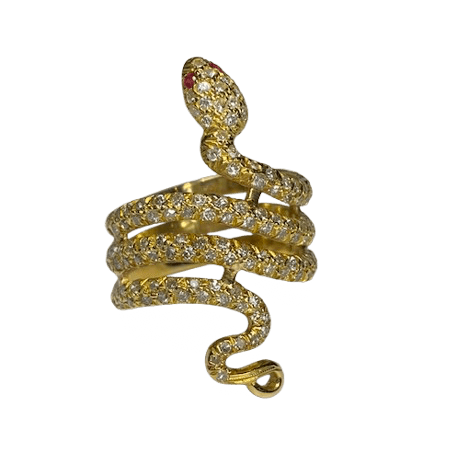 Bague en or jaune et diamants - Castafiore