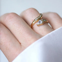 Bague en or jaune et diamants - Castafiore