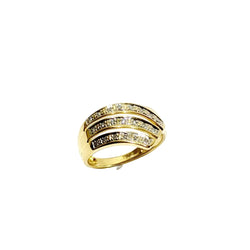 Bague en or jaune et diamants - Castafiore