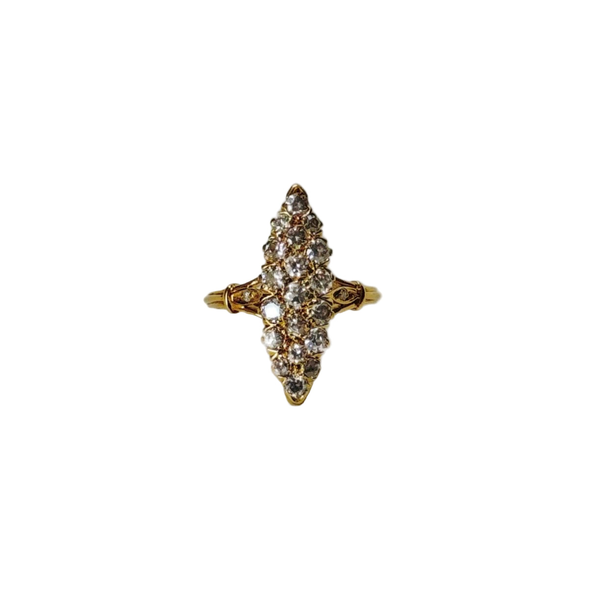 Bague en or jaune et diamants - Castafiore