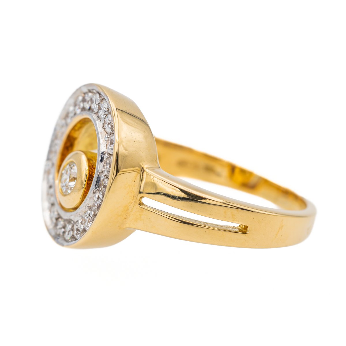 Bague en or jaune et diamants - Castafiore