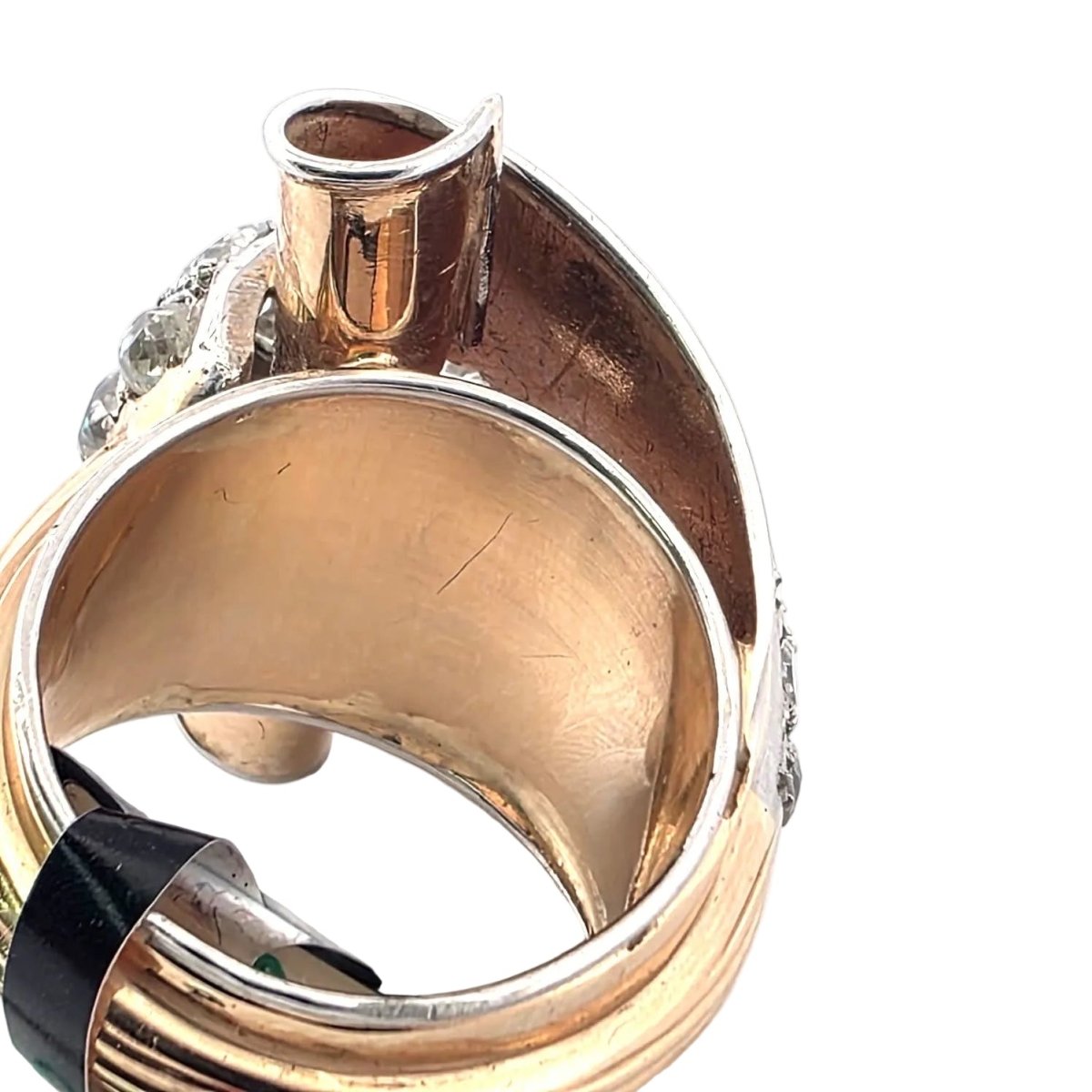 Bague en or jaune et diamants - Castafiore