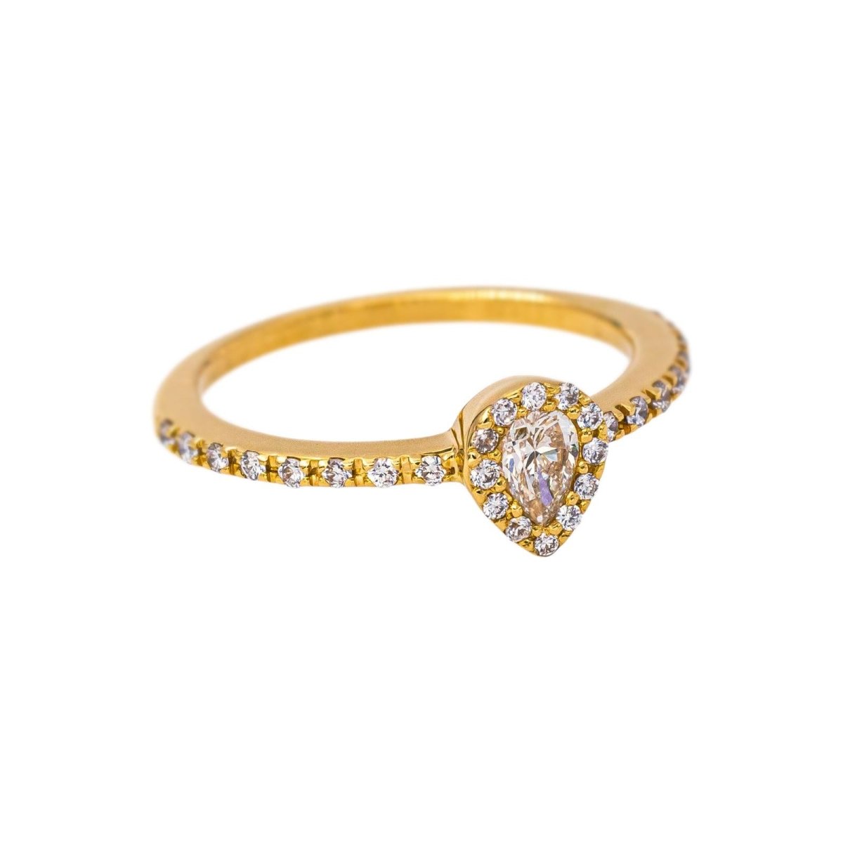 Bague en or jaune et diamants - Castafiore