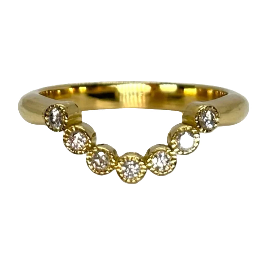 Bague en or jaune et diamants - Castafiore