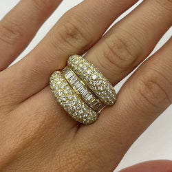 Bague en or jaune et diamants - Castafiore