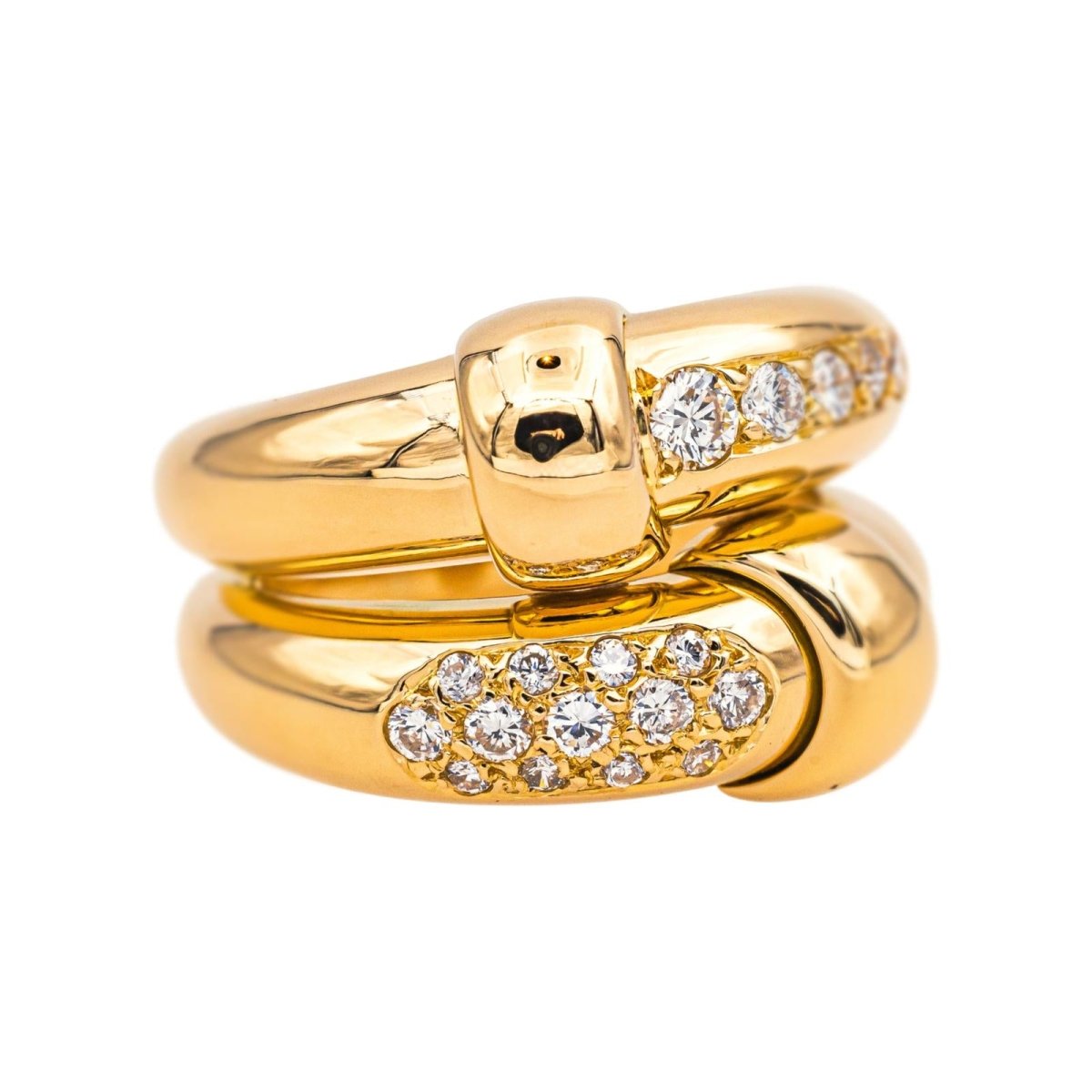 Bague en or jaune et diamants - Castafiore