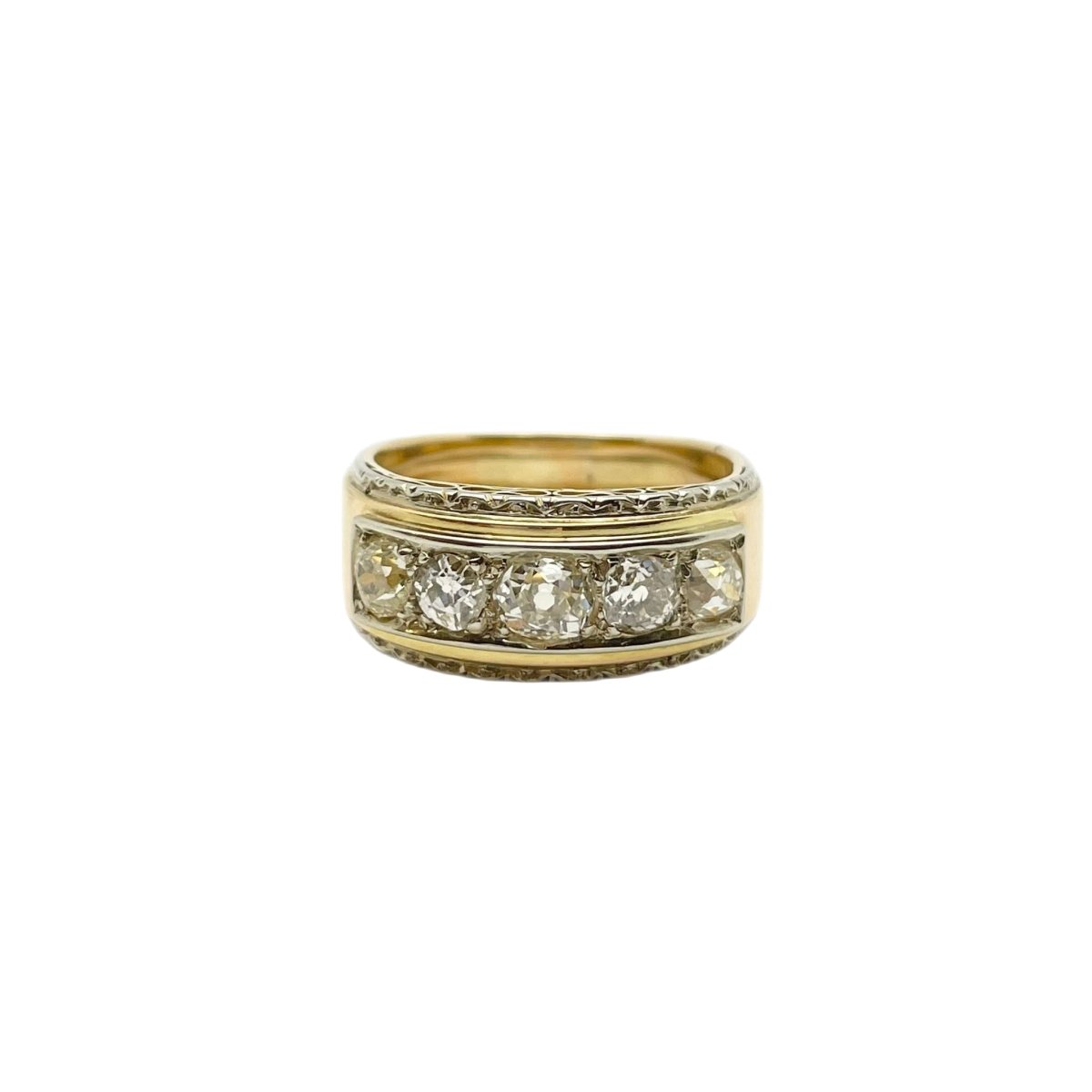 Bague en or jaune et diamants - Castafiore