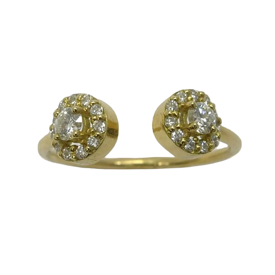 Bague en or jaune et diamants - Castafiore