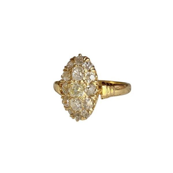 Bague en or jaune et diamants - Castafiore