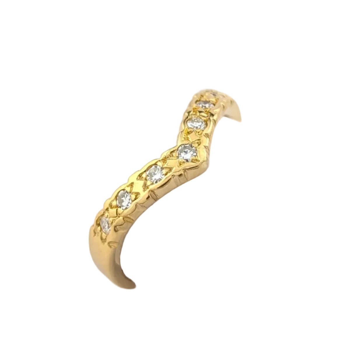 Bague en or jaune et diamants - Castafiore