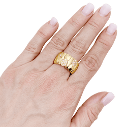 Bague en or jaune et diamants - Castafiore
