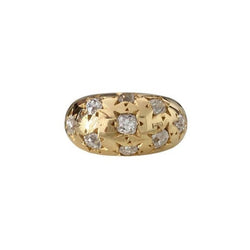 Bague en or jaune et diamants - Castafiore