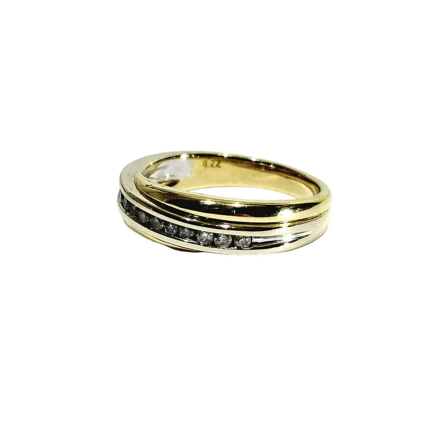 Bague en or jaune et diamants - Castafiore