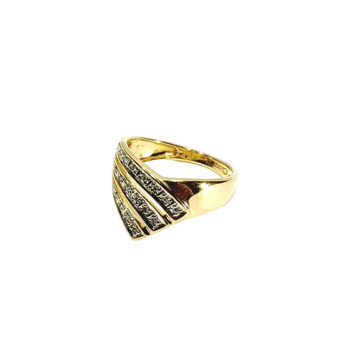 Bague en or jaune et diamants - Castafiore