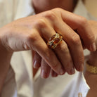 Bague en or jaune et diamants - Castafiore