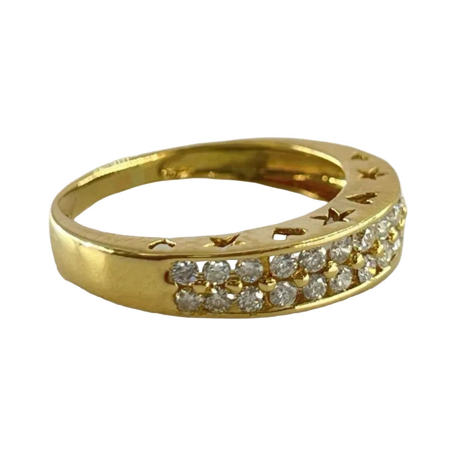 Bague en or jaune et diamants - Castafiore