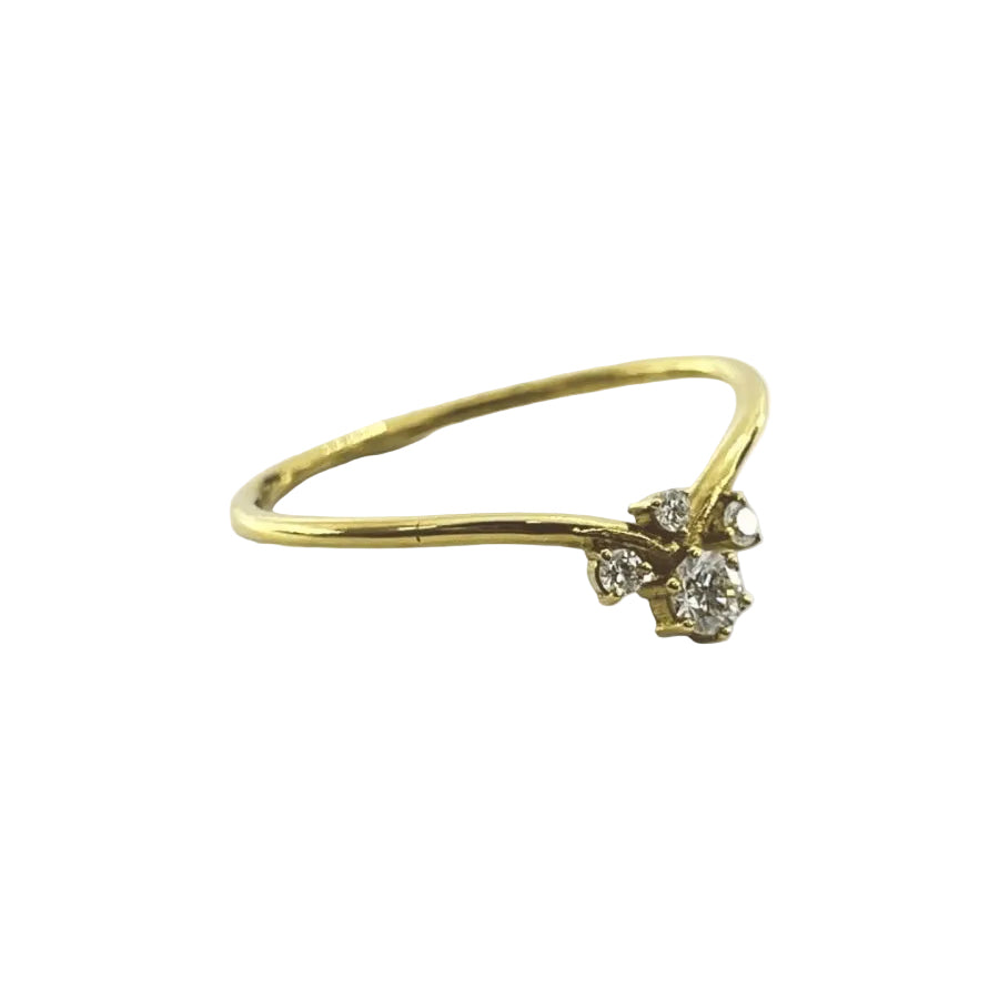 Bague en or jaune et diamants - Castafiore