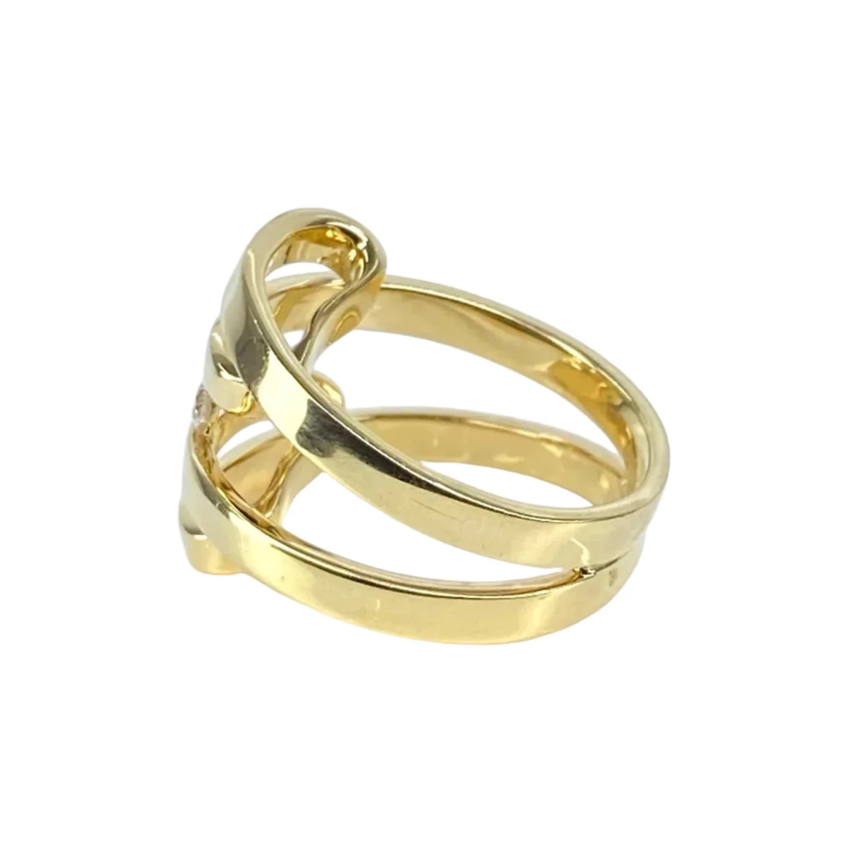 Bague en or jaune et diamants - Castafiore