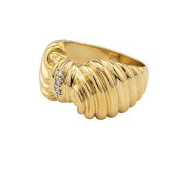 Bague en or jaune et diamants - Castafiore
