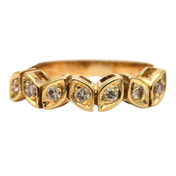 Bague en or jaune et diamants - Castafiore